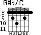 G#7/C для гитары - вариант 3