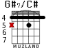 G#7/C# для гитары