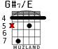 G#7/E для гитары - вариант 3