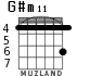 G#m11 для гитары - вариант 1