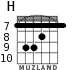 H для гитары - вариант 2