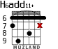 H6add11+ для гитары - вариант 3