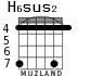 H6sus2 для гитары - вариант 3