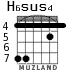 H6sus4 для гитары - вариант 4