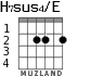 H7sus4/E для гитары - вариант 1