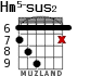 Hm5-sus2 для гитары - вариант 3