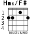 Hm6/F# для гитары - вариант 2