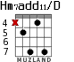 Hm7add11/D для гитары - вариант 3