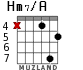 Hm7/A для гитары - вариант 3