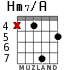 Hm7/A для гитары - вариант 4
