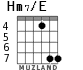 Hm7/E для гитары - вариант 4