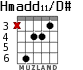 Hmadd11/D# для гитары - вариант 1