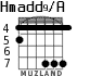 Hmadd9/A для гитары - вариант 2