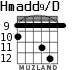 Hmadd9/D для гитары - вариант 5