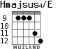 Hmajsus4/E для гитары - вариант 8
