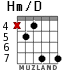 Hm/D для гитары - вариант 3