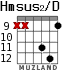 Hmsus2/D для гитары - вариант 6