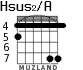 Hsus2/A для гитары - вариант 3
