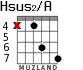 Hsus2/A для гитары - вариант 4
