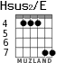 Hsus2/E для гитары - вариант 4