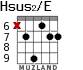 Hsus2/E для гитары - вариант 6