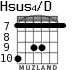 Hsus4/D для гитары - вариант 6