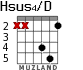 Hsus4/D для гитары - вариант 1