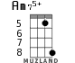 Am75+ для укулеле - вариант 4