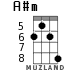 A#m для укулеле - вариант 5