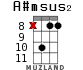 A#msus2 для укулеле - вариант 13