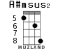 A#msus2 для укулеле - вариант 5