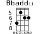 Bbadd11 для укулеле - вариант 1