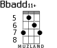 Bbadd11+ для укулеле - вариант 2