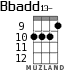 Bbadd13- для укулеле - вариант 4