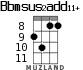 Bbmsus2add11+ для укулеле - вариант 5