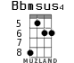 Bbmsus4 для укулеле - вариант 3