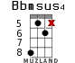 Bbmsus4 для укулеле - вариант 10