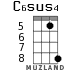 C6sus4 для укулеле - вариант 4