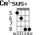 Cm5-sus4 для укулеле - вариант 2