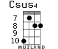 Csus4 для укулеле - вариант 6