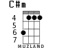 C#m для укулеле - вариант 3