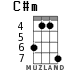C#m для укулеле - вариант 4
