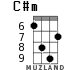 C#m для укулеле - вариант 6