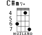 C#m7+ для укулеле - вариант 4