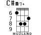C#m7+ для укулеле - вариант 6