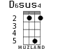D6sus4 для укулеле - вариант 3