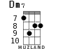 Dm7 для укулеле - вариант 3