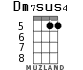 Dm7sus4 для укулеле - вариант 1