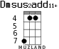 Dmsus2add11+ для укулеле - вариант 3