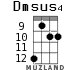 Dmsus4 для укулеле - вариант 9